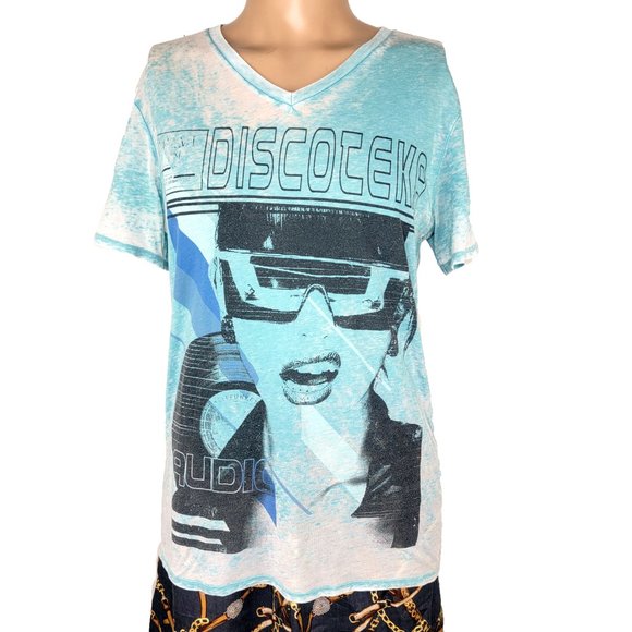 Scott Free Discoteka Cyberpunk Burnout Tee Size Medium - Picture 2 of 6